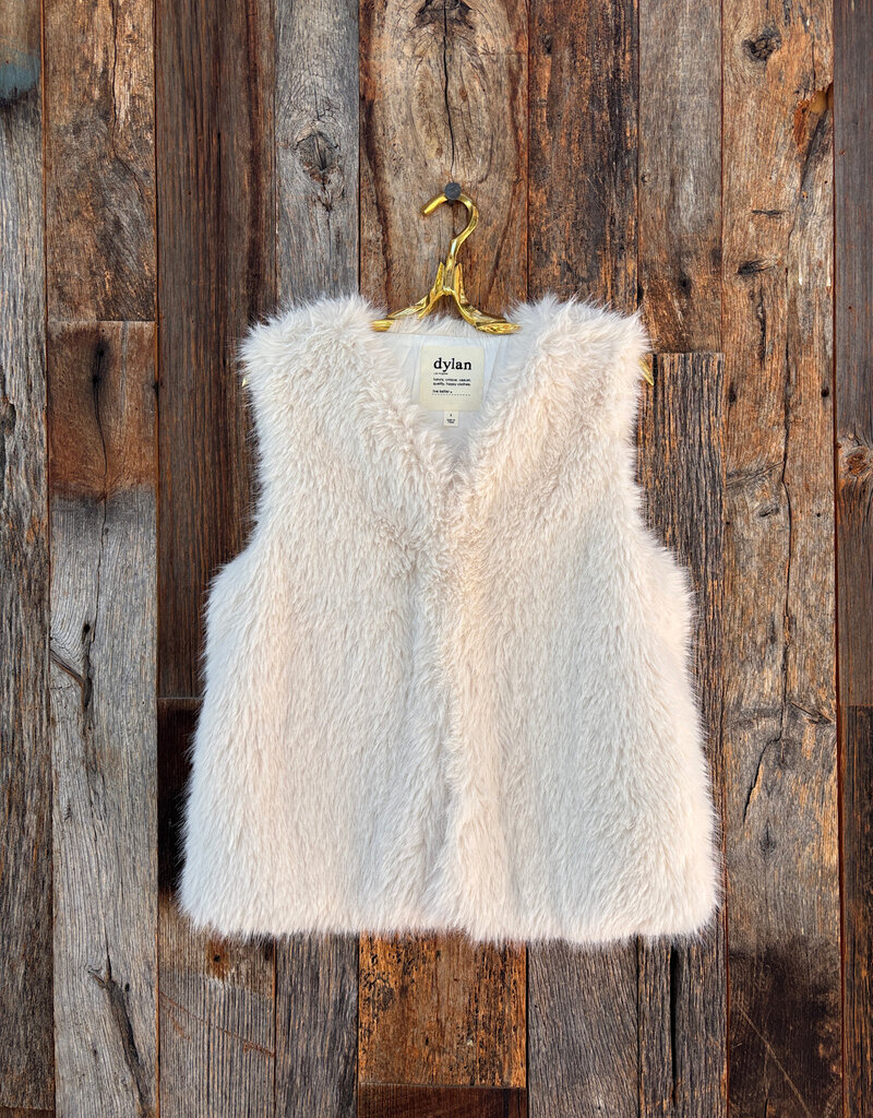 Dylan Dylan Ava Faux Fur Vest Soft White