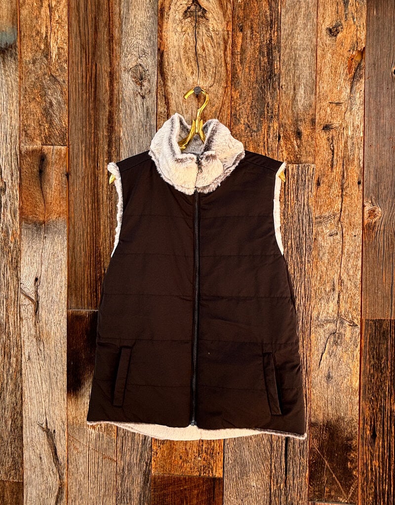 Dylan Dylan Fur Love Hi-Low Vest Winter White