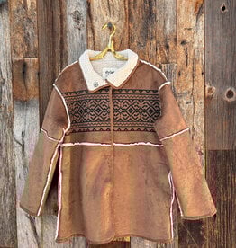 Dylan Dylan Fairisle Amber Coat Brown