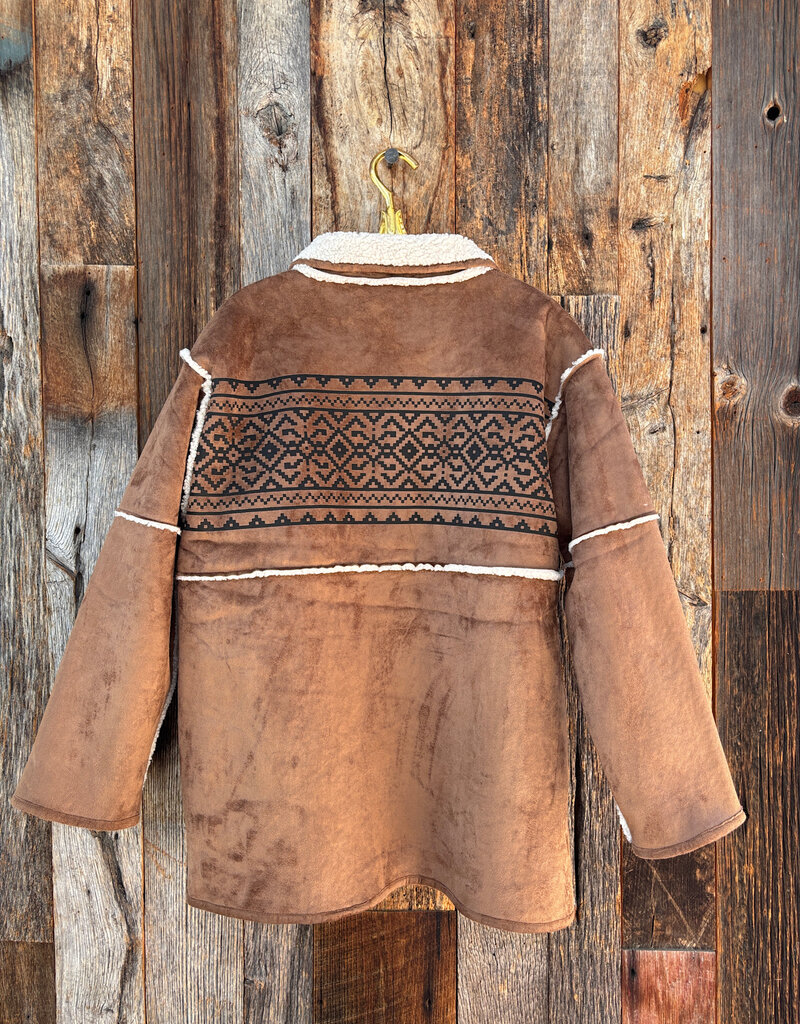 Dylan Dylan Fairisle Amber Coat Brown