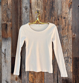 Dylan Dylan Cate Jude Rib LS Crewneck Almond