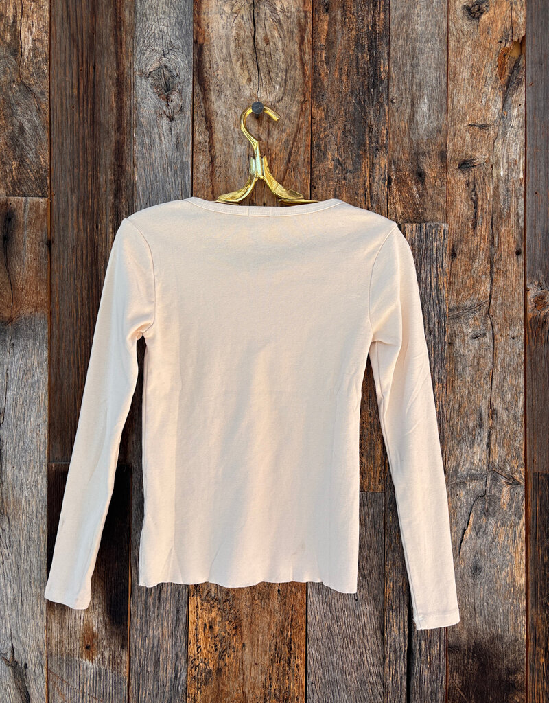 Dylan Dylan Cate Jude Rib LS Crewneck Almond