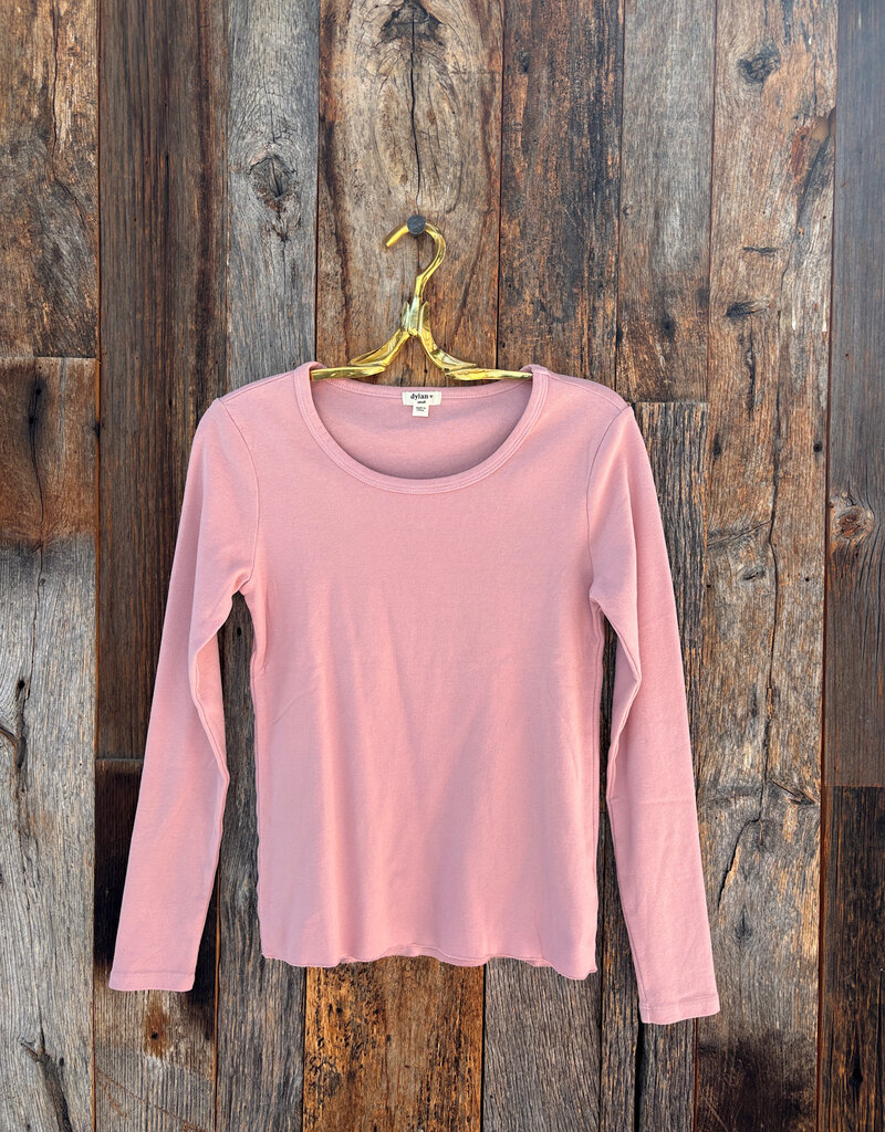 Dylan Dylan Cate Jude Rib LS Crewneck Blush