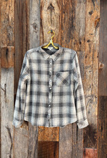 Dylan Dylan Asher Plaid Button Up Black/Grey