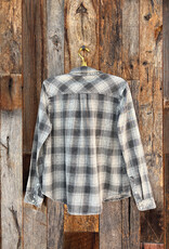 Dylan Dylan Asher Plaid Button Up Black/Grey