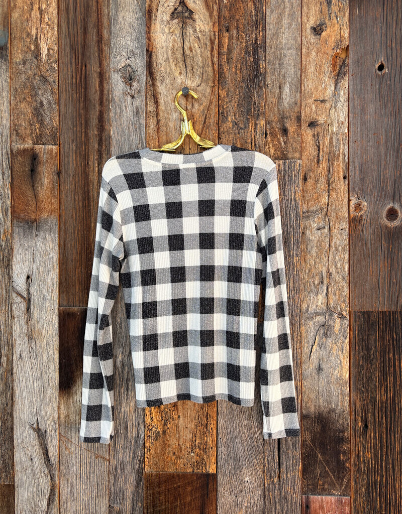 Dylan Dylan Carter Classic Check Top Natural/Black