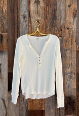 Dylan Dylan Brooks Button Top Winter White