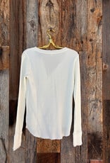 Dylan Dylan Brooks Button Top Winter White
