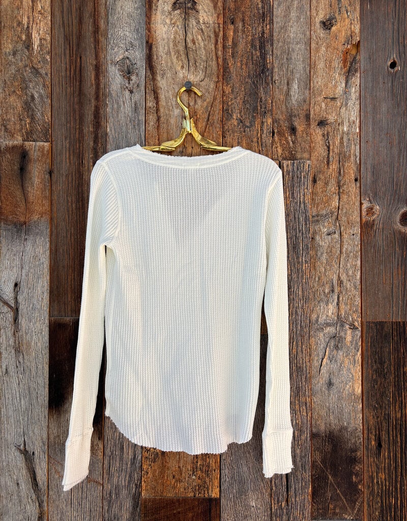 Dylan Dylan Brooks Button Top Winter White