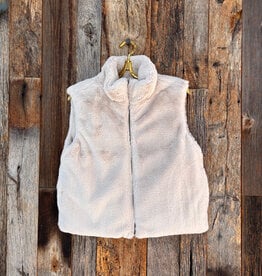 Dylan Dylan Classic Fur Vest Reversable Ecru