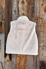 Dylan Dylan Classic Fur Vest Reversable Ecru