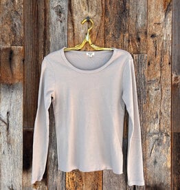 Dylan Dylan Cate Jude Rib LS Crewneck Harbor Grey