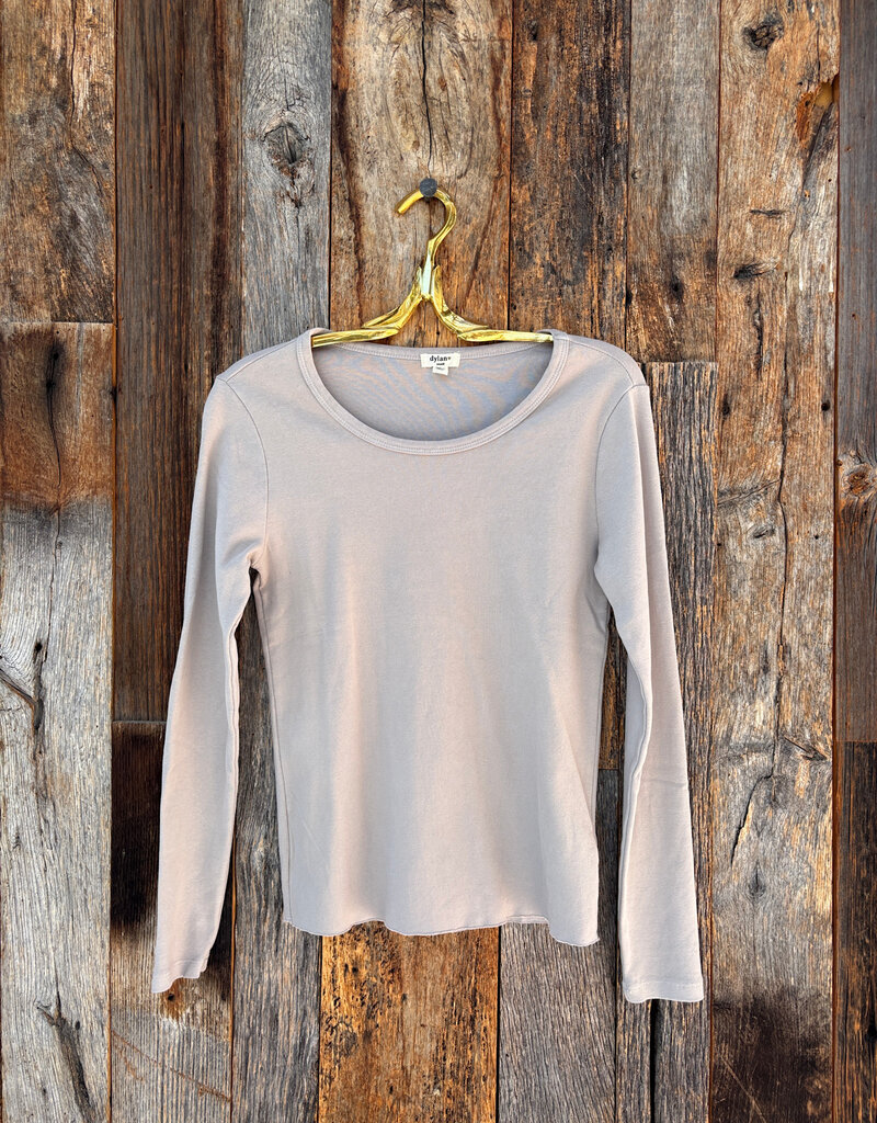 Dylan Dylan Cate Jude Rib LS Crewneck Harbor Grey