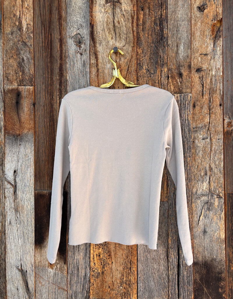 Dylan Dylan Cate Jude Rib LS Crewneck Harbor Grey