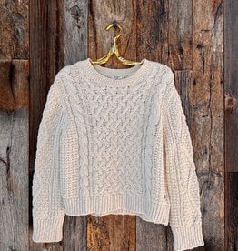 Dylan Dylan Charlotte Cable Crew Sweater Natural