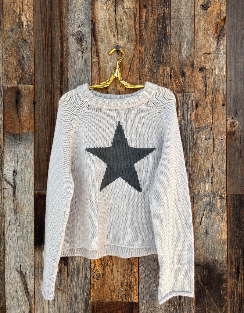 Wooden Ships Wooden Ships Star Raglan Crew Chunky Silver Pelt/Winter Green