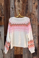Wooden Ships Wooden Ships Jaxon Fair Isle Raglan Chunky Pure Snow Multi
