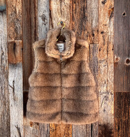 Dylan Dylan Luxe Fur Vest Brown