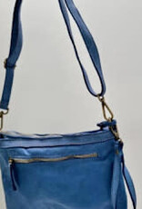 Milio Milano Milio Milano Distressed Adjustable Crossbody Bag Denim Blue