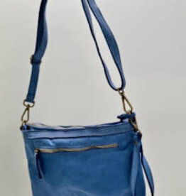 Milio Milano Milio Milano Distressed Adjustable Crossbody Bag Denim Blue