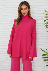 Milio Milano Milio Milano Wide Sleeve Turtleneck Sweater Fuchsia
