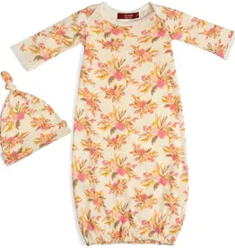 Milkbarn Milkbarn Organic NB Gown & Hat Vintage Floral
