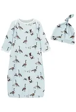 Milkbarn Milkbarn Luxe Stretch NB Gown & Hat Goose