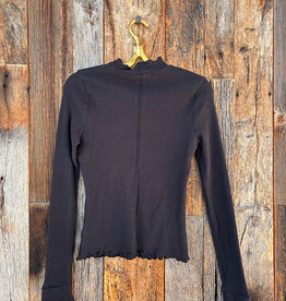 Project Social T Project Social T Sloane Merrow Edge Cozy Mock Neck Black