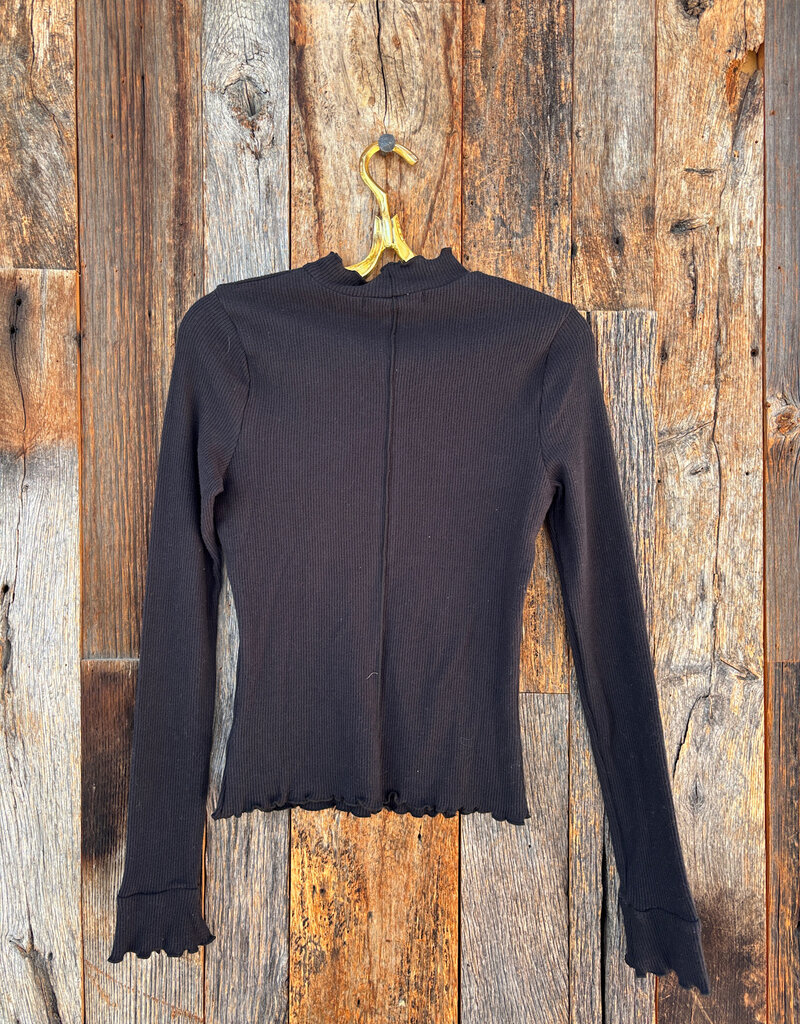 Project Social T Project Social T Sloane Merrow Edge Cozy Mock Neck Black
