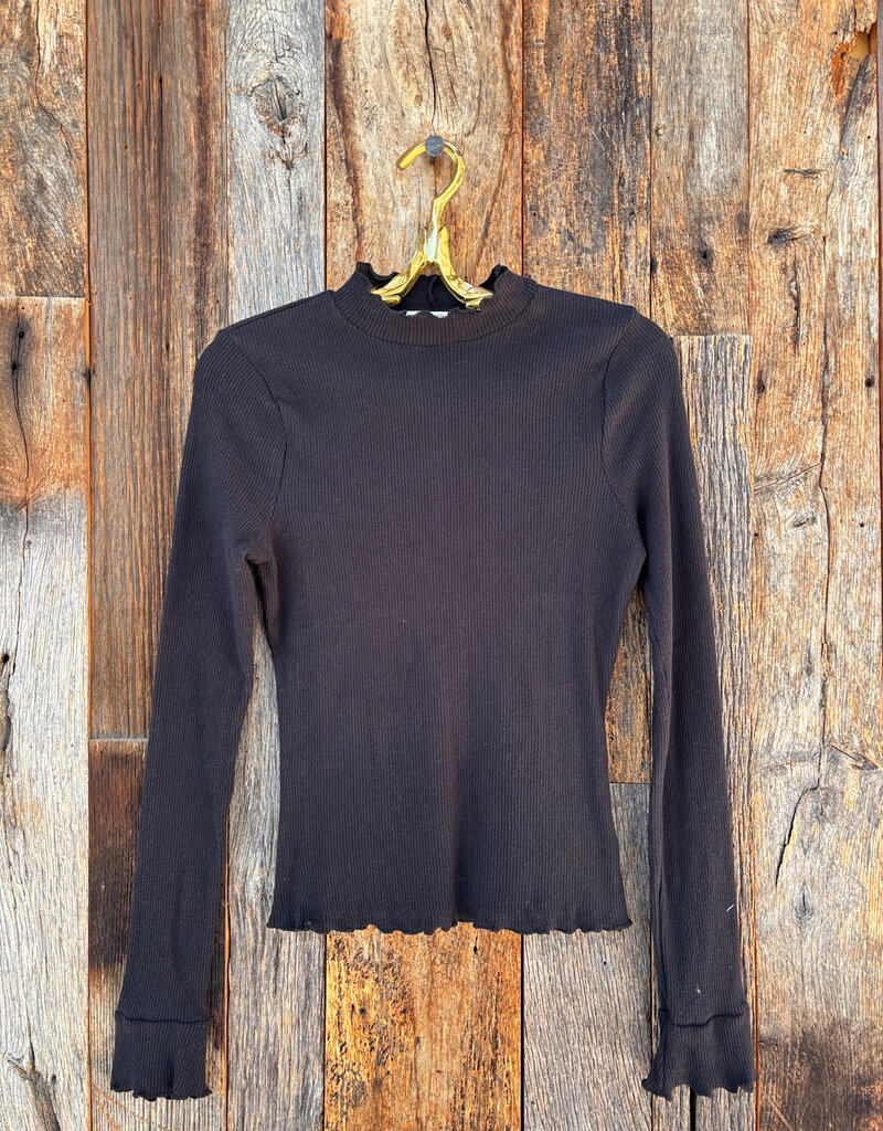 Project Social T Project Social T Sloane Merrow Edge Cozy Mock Neck Black