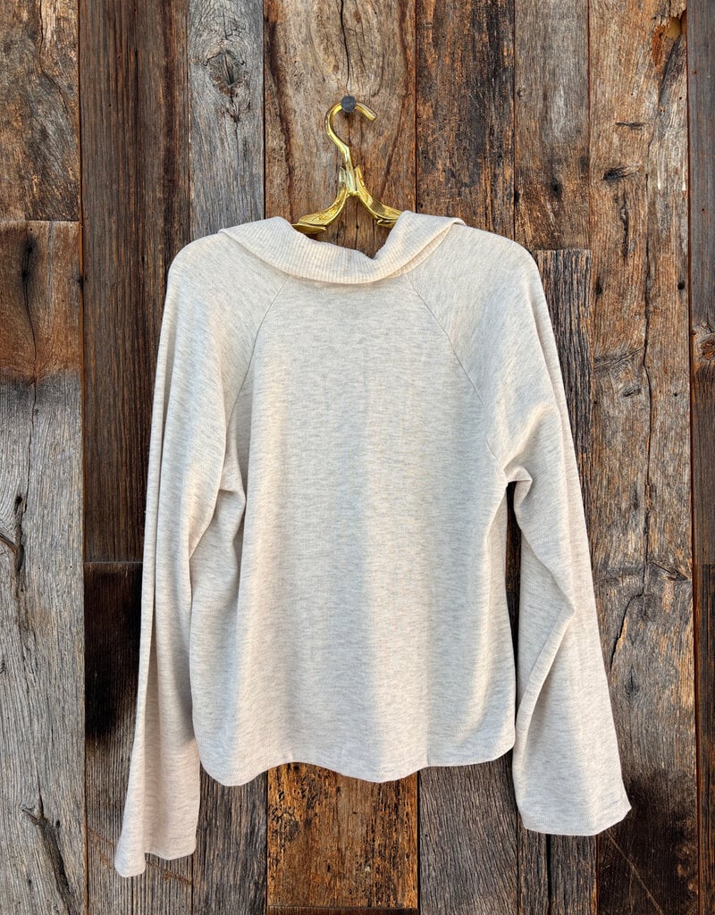 Project Social T Project Social T Enzo Collared Henley Oatmeal