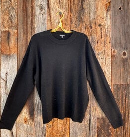 Minnie Rose Cashmere Oversized Sweater Black