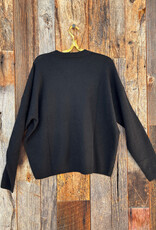 Minnie Rose Cashmere Oversized Sweater Black
