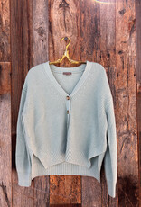Lilla P Lilla P Relaxed Side Vent Cardigan Frost