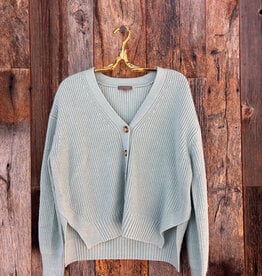Lilla P Lilla P Relaxed Side Vent Cardigan Frost