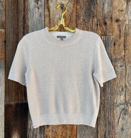 Lilla P Lilla P Short Sleeve Sparkle Sweater Mist Sparkle