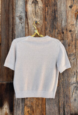 Lilla P Lilla P Short Sleeve Sparkle Sweater Mist Sparkle