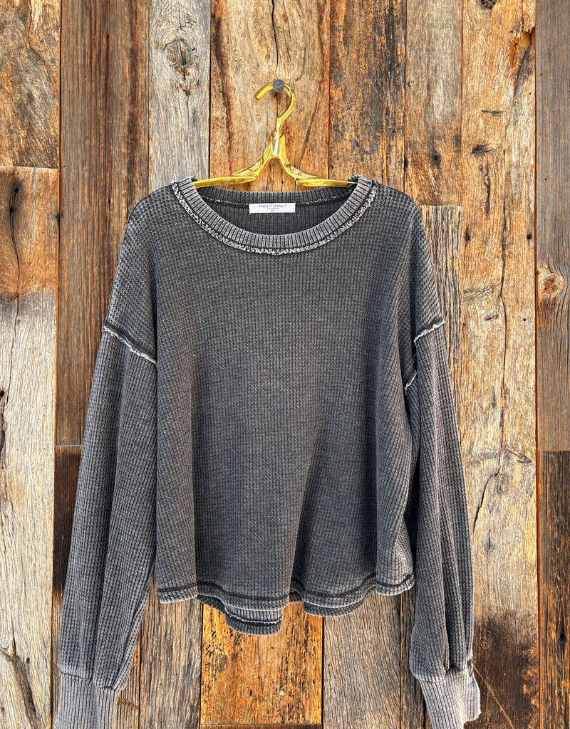 Project Social T Project Social T Rhiya Burnout Thermal Longsleeve Black