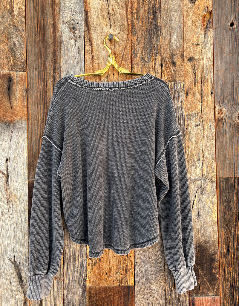 Project Social T Project Social T Rhiya Burnout Thermal Longsleeve Black