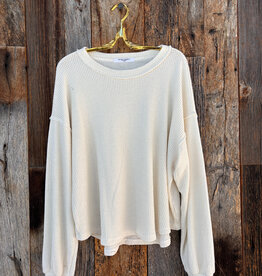 Project Social T Project Social T Rhiya Burnout Thermal Longsleeve Cream