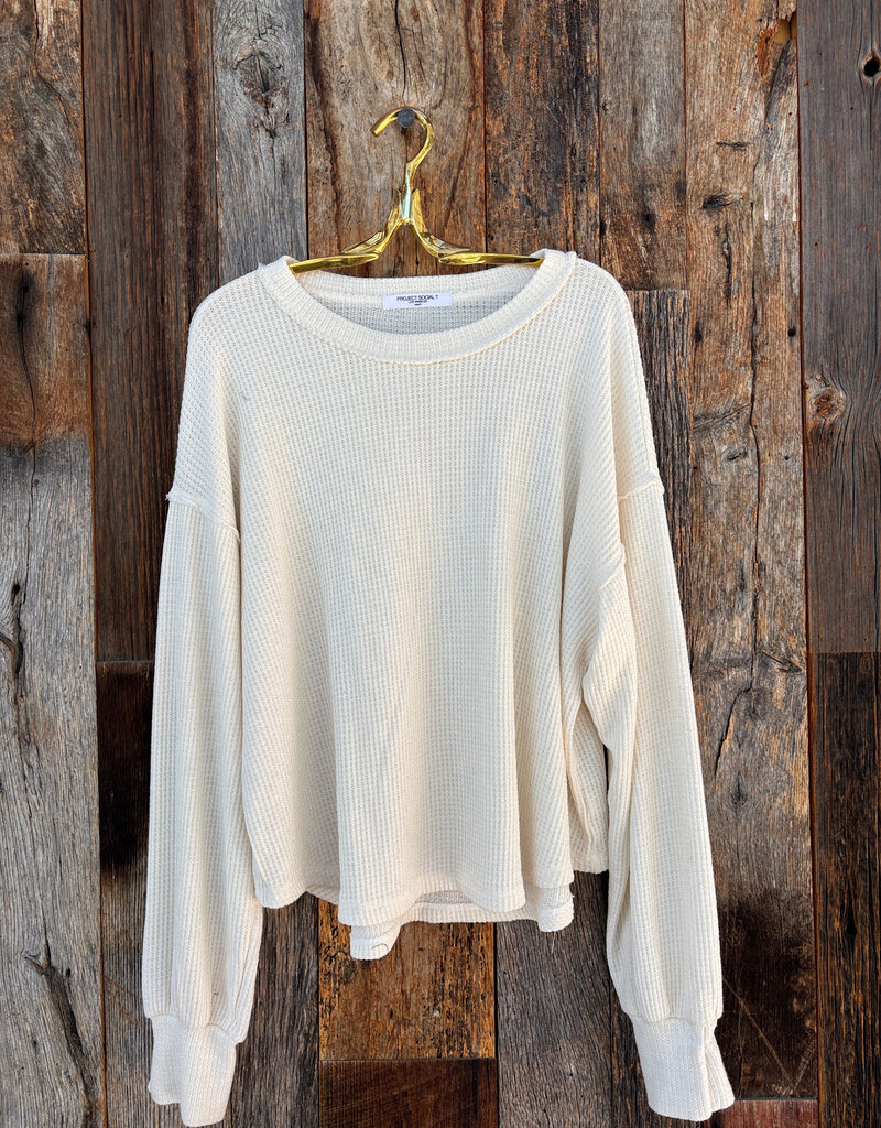 Project Social T Project Social T Rhiya Burnout Thermal Longsleeve Cream