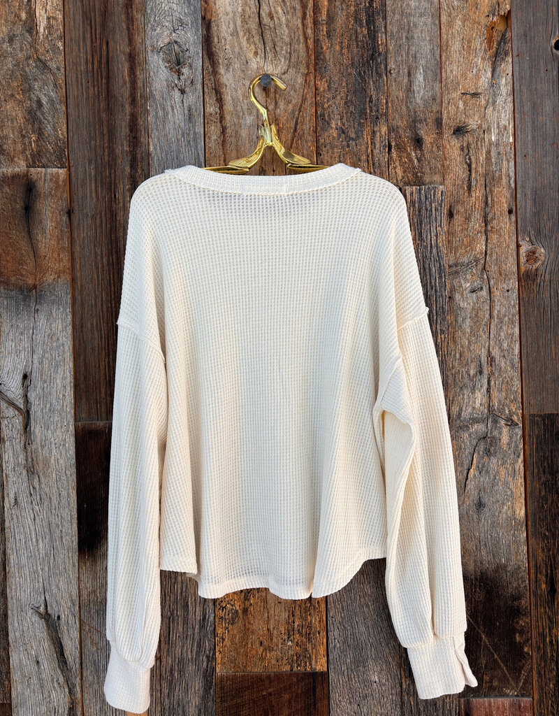 Project Social T Project Social T Rhiya Burnout Thermal Longsleeve Cream