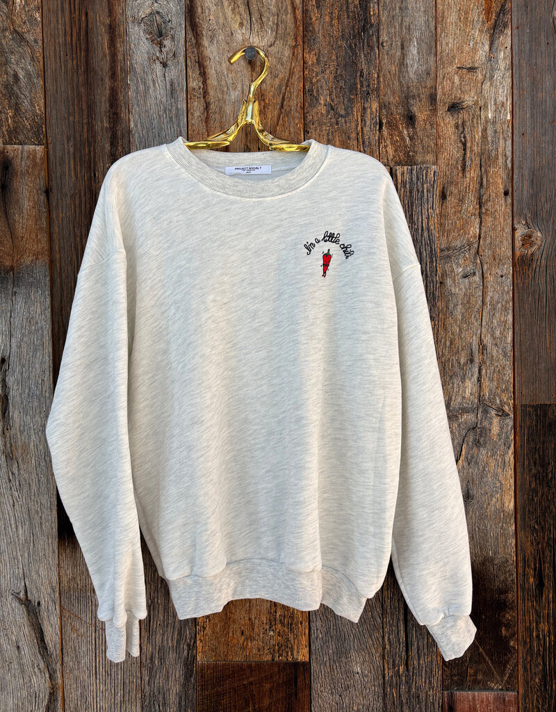 Project Social T Project Social T I'm A Little Chili Sweatshirt Ash