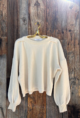 Project Social T Project Social T Time After Time Sherpa Mock Neck Sweatshirt Cream