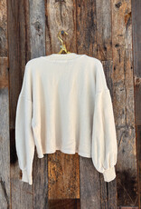 Project Social T Project Social T Time After Time Sherpa Mock Neck Sweatshirt Cream