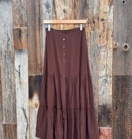 Saltwater Luxe Saltwater Luxe Jaycee Midi Skirt Chocolate
