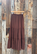 Saltwater Luxe Saltwater Luxe Jaycee Midi Skirt Chocolate