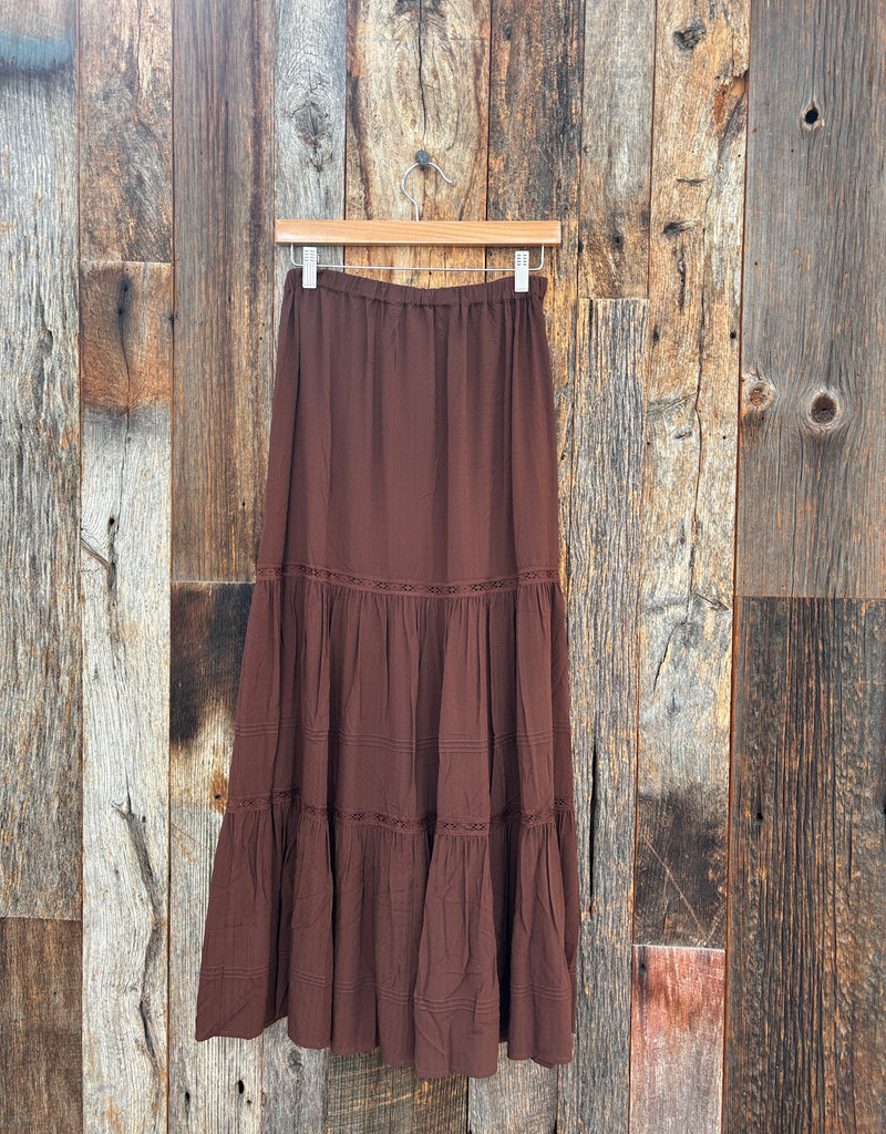 Saltwater Luxe Saltwater Luxe Jaycee Midi Skirt Chocolate