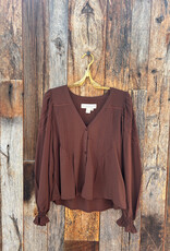 Saltwater Luxe Saltwater Luxe Lyrra Top Chocolate