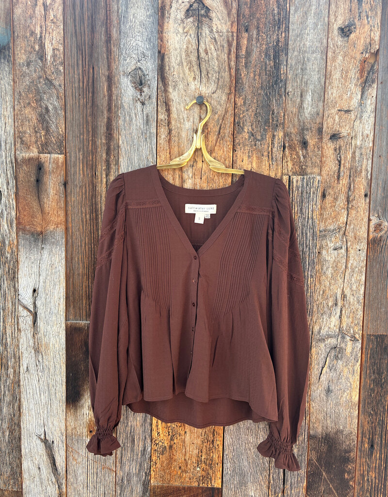 Saltwater Luxe Saltwater Luxe Lyrra Top Chocolate